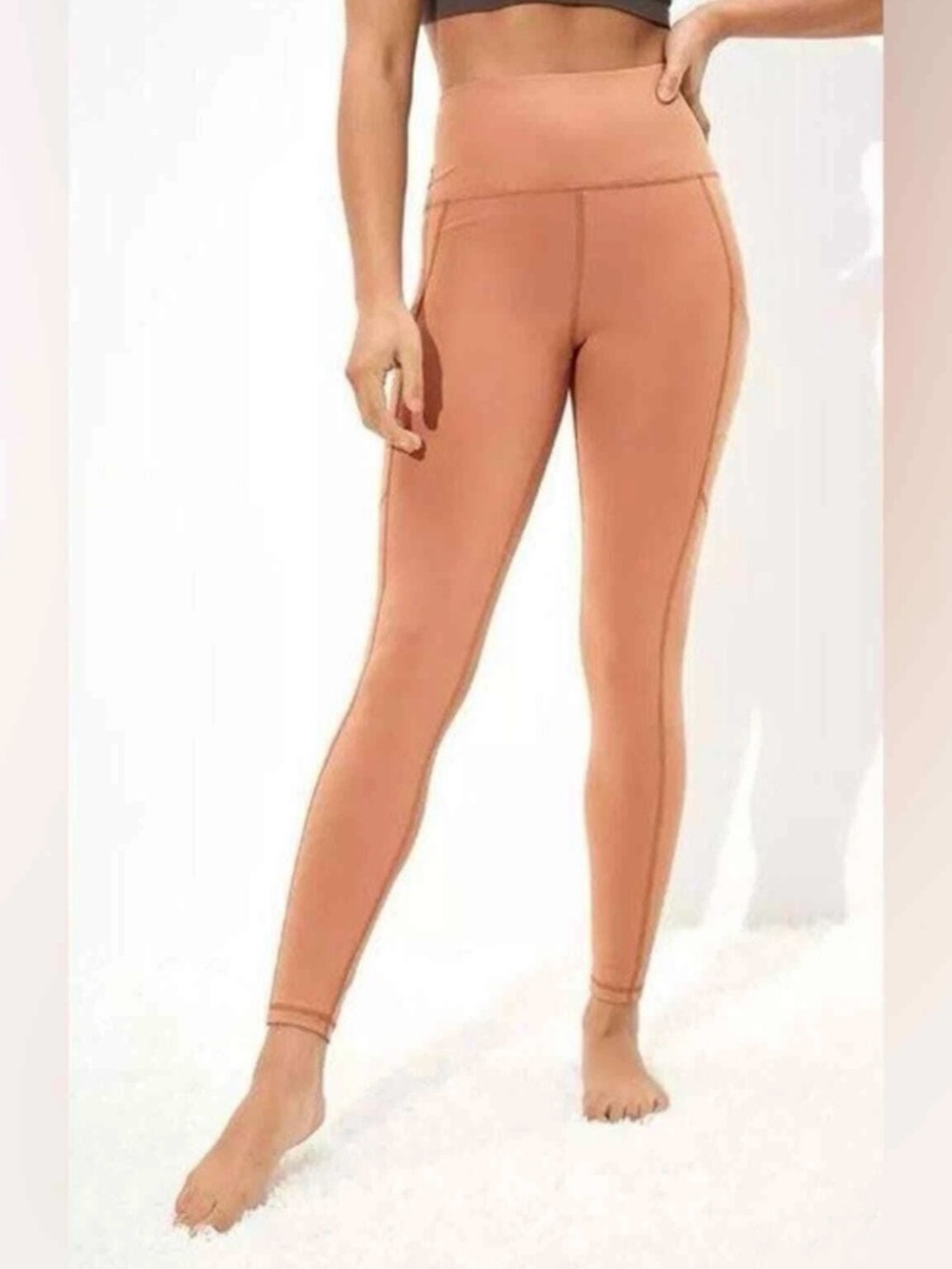 American Eagle The Everything Pocket Leggings Tan Size Large